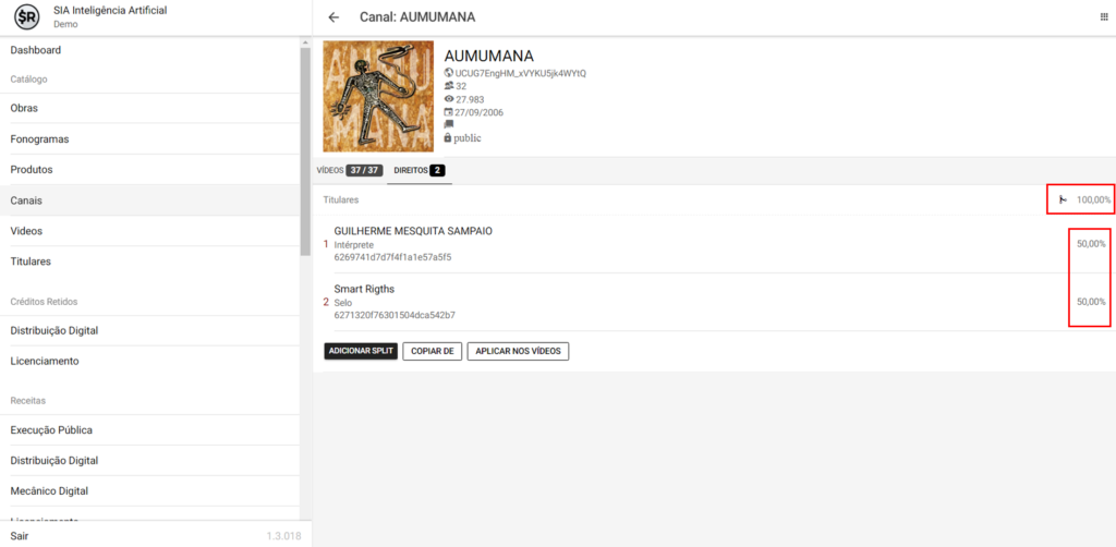 SMART RIGHTS - Como cadastrar os percentuais de contrato de um canal - 04 - Confirme as informações
